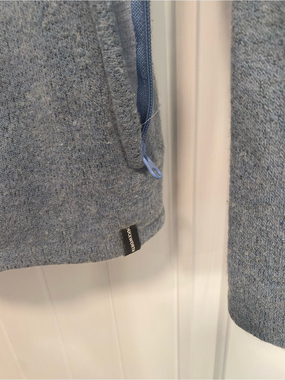 Women’s Zip-Front light blue Duckworth Jacket Hoodie - Picture 2 of 4